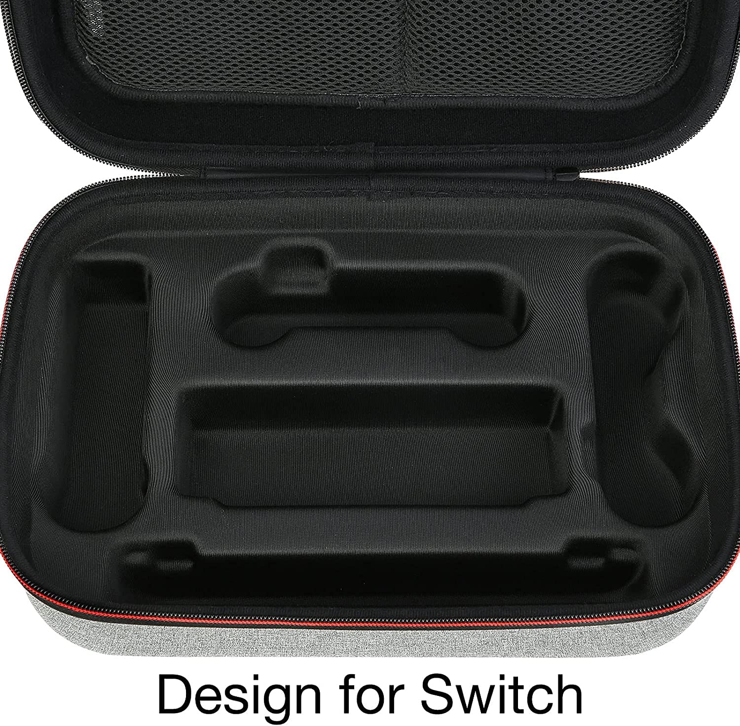 HEYSTOP Tashce - Funda para Nintendo Switch/Switch OLED Modelo Accesorio, Funda para Nintendo Switch con Almacenamiento para Consola y Controlador de Nintendo Switch, Gris, Gris, Unisex