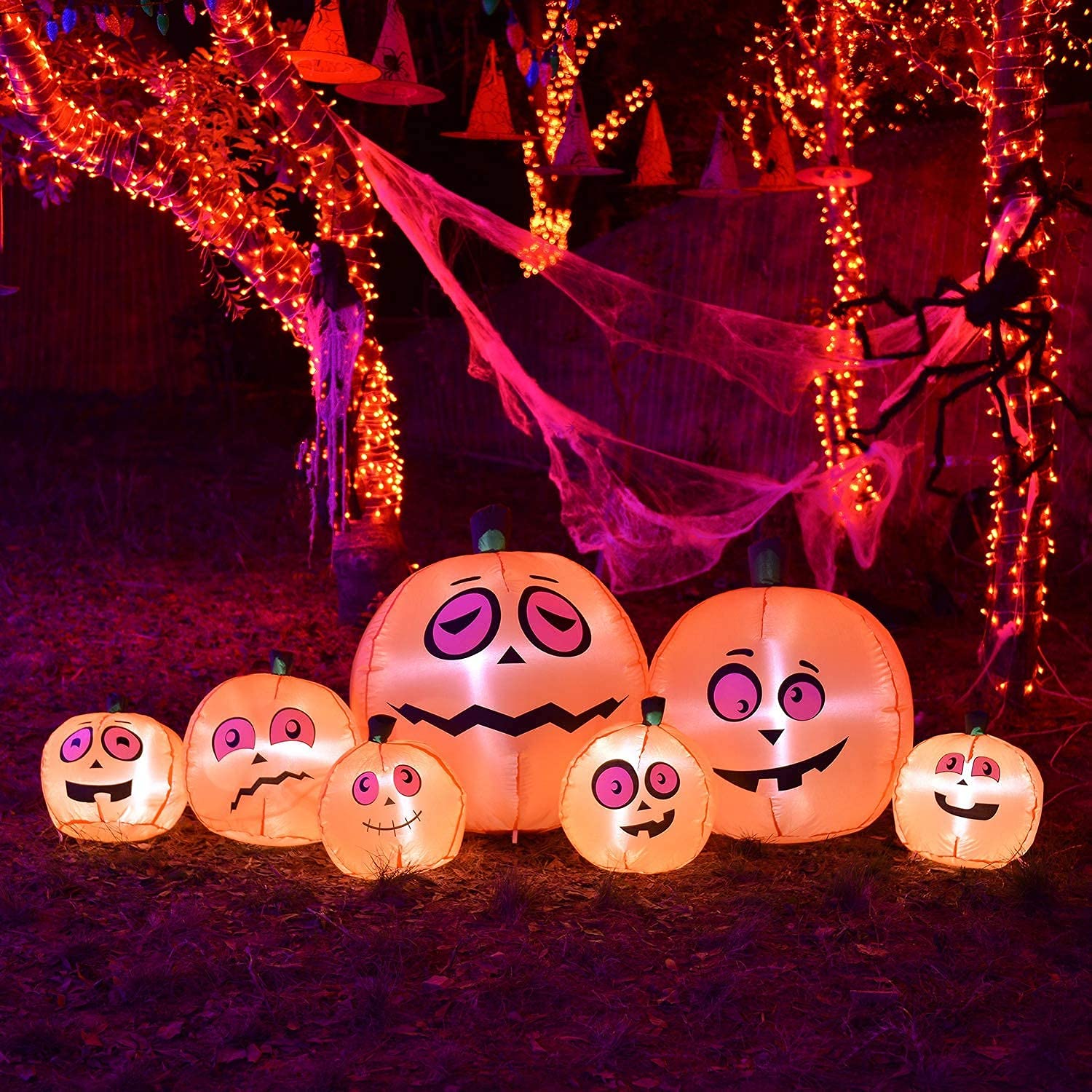 Buy Twinkle Star 8Ft Long Halloween Inflatable Pumpkins Decorations Outdoor Indoor Holiday Blow