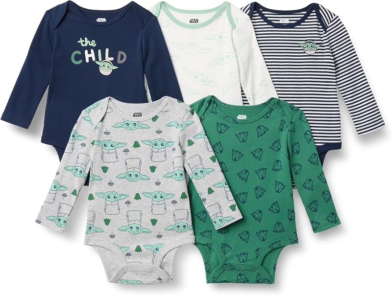 Disney | Marvel | Star Wars Unisex Babies' Long-Sleeve Bodysuits