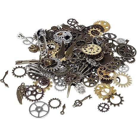 BIHRTC Steampunk Gears Charms