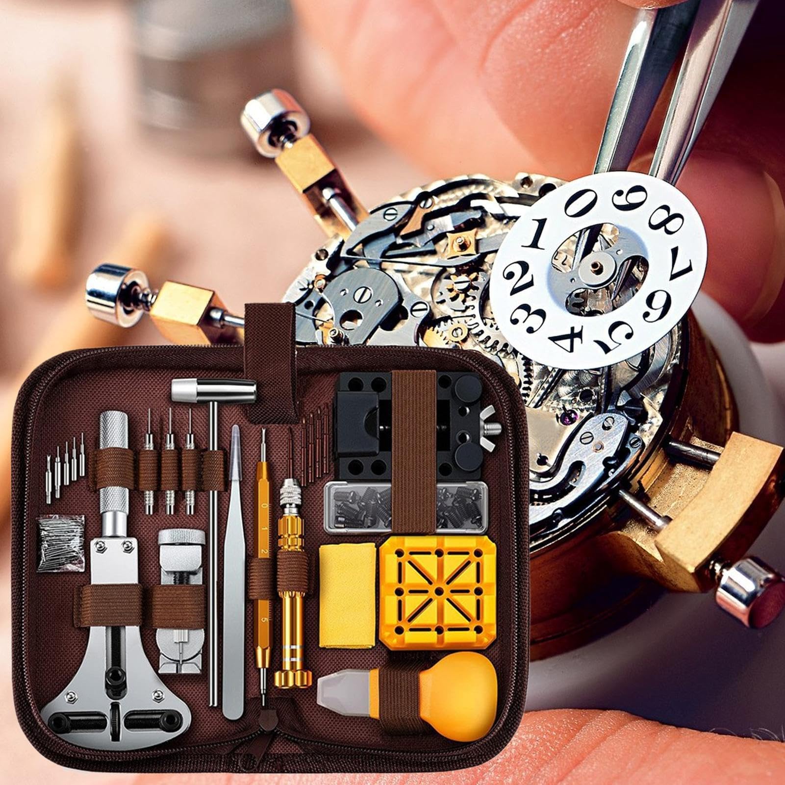 Kit de Reparación de Relojes 149 Piezas Herramientas & Accesorios para