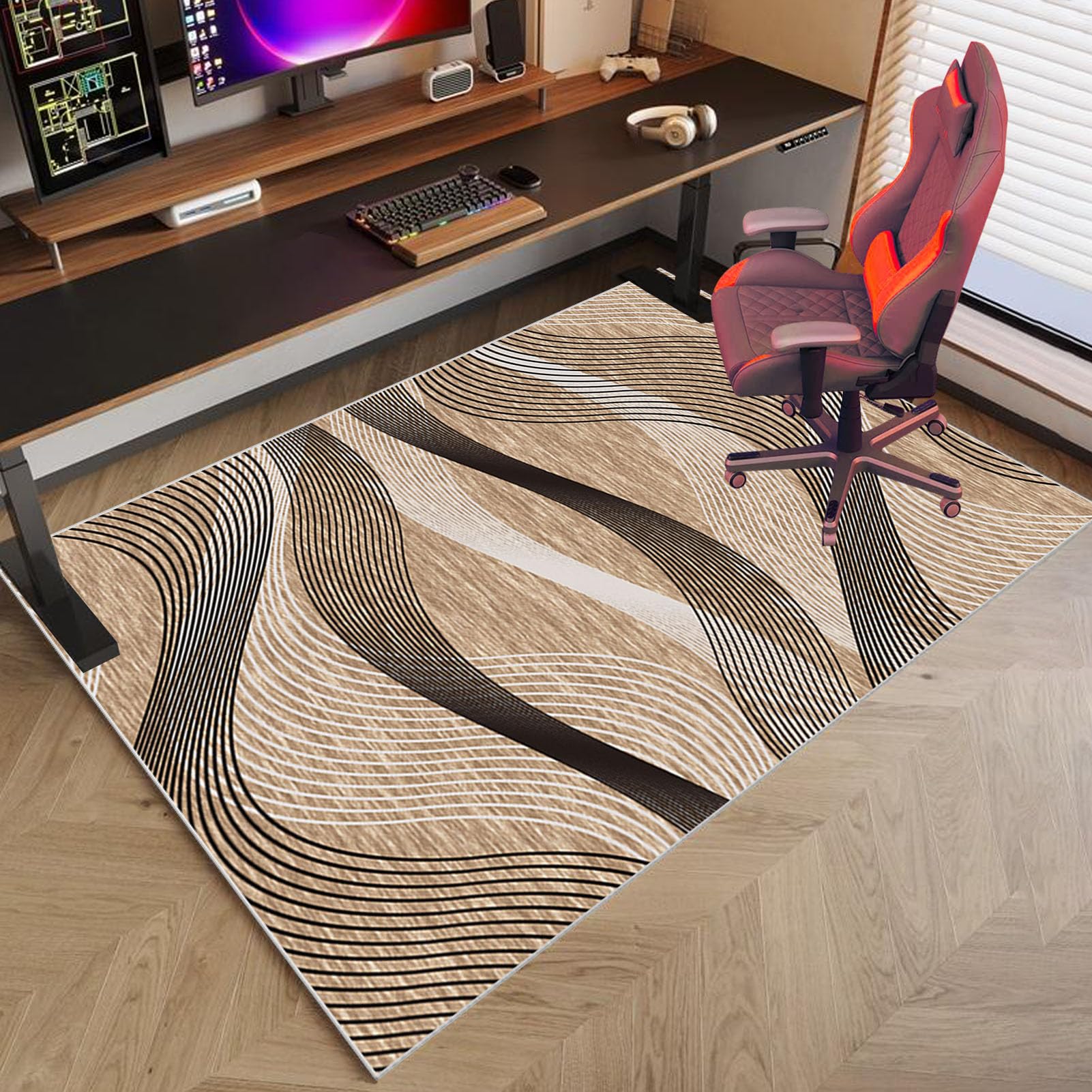 Bodenschutzmatte Bürostuhl Unterlage Schreibtischstuhl 140 x 180 cm Gaming Stuhl Unterlage Kratzfest Bodenmatte Stuhlmatten für Laminat, Parkett und Hartböden Computerstuhl Teppiche für zuhause/Büro