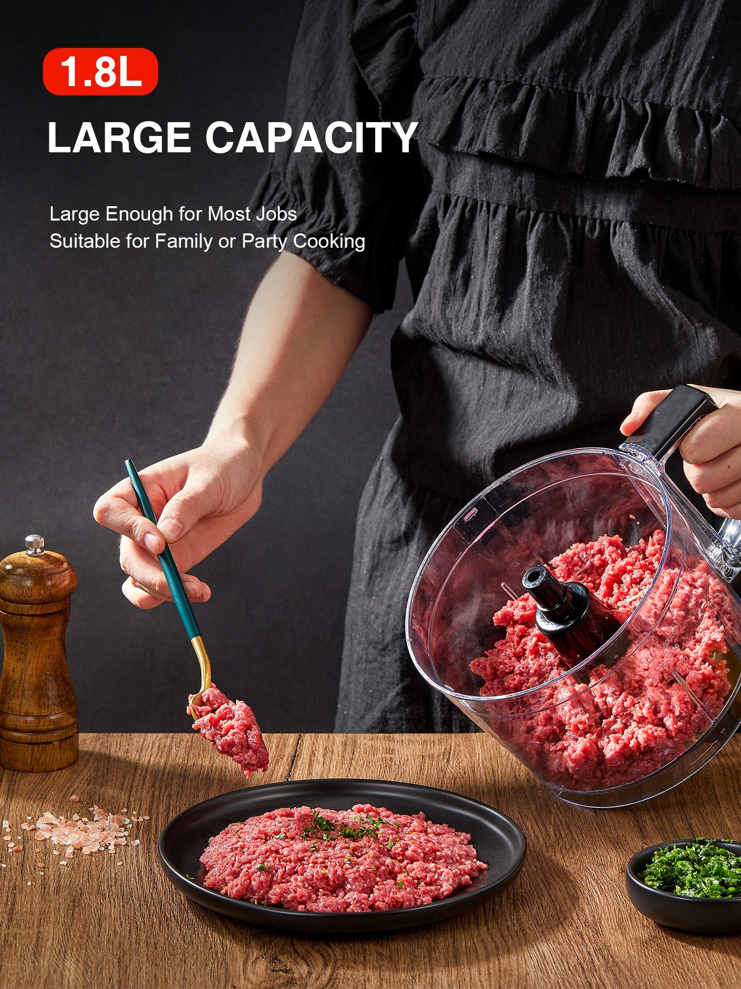 Food Processor 6 in 1 Multifunctional, Compact Food Mixer with Chopper