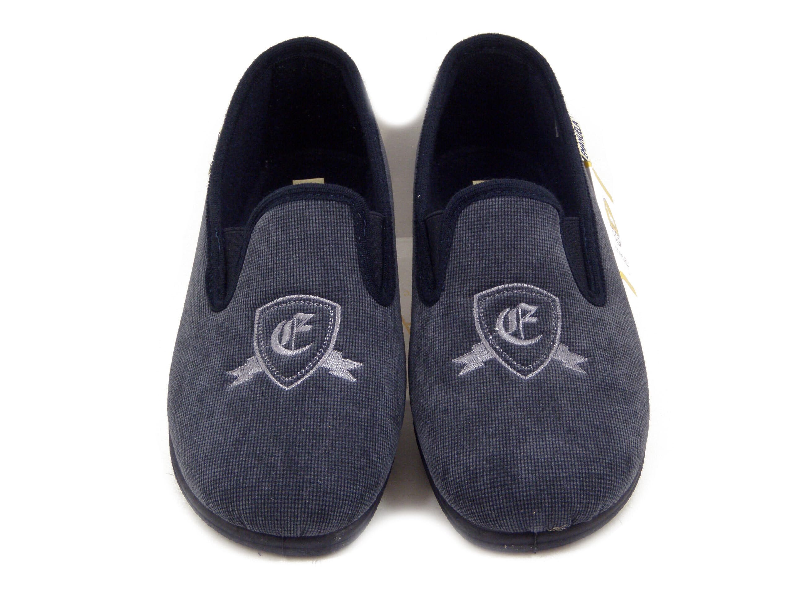 EMANUELA 968 Blu Pantofole Uomo Lavabili in Lavatrice A 30 Gradi Zeppa 2,5 CM