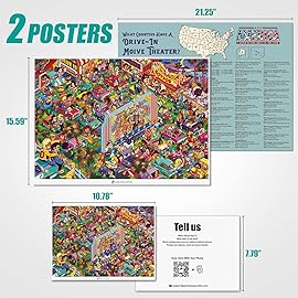 Antelope - 1000 Piece Puzzle for Adults, Drive-in Movie Jigsaw Puzzles 1000 Pieces - 1000 Pieces High Resolution, Matte Finish, Smooth Edging, No Dust Puzzle