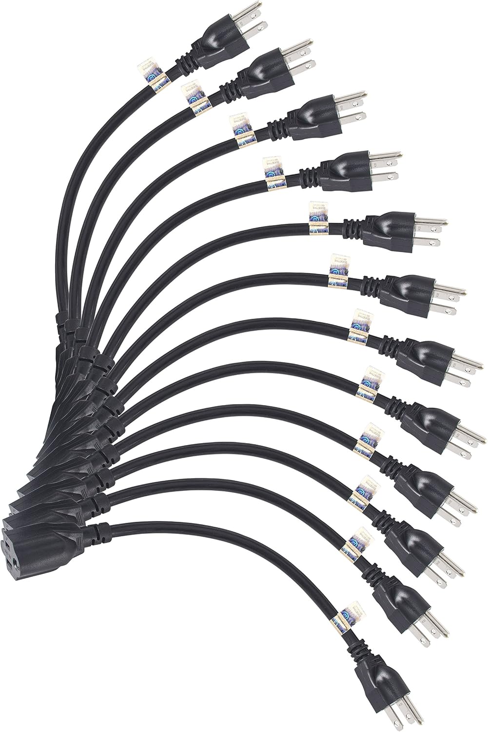 YSECTLAABBCC GenericABCDEFG BiCoreTech 12 Pack Power Extension Cord