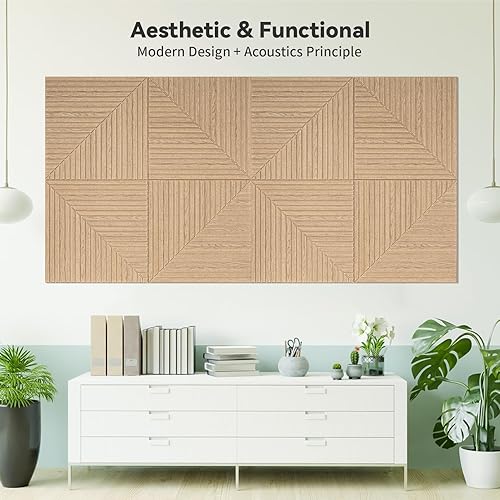 Miniatura 9 de Art3d Paquete de 6 paneles de pared acústicos autoadhesivos para decoración del hogar, paneles insonorizados de 24 x 24 pulgadas para oficina,