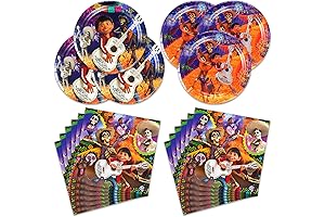 Coco Birthday Party Supplies with 20 Plates and 20 Napkins for Coco Party