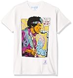 Unisex-Adult Standard Jimi Hendrix Pop Art 'Scuse Me While I Kiss The Sky T-Shirt