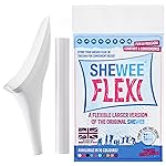 SHEWEE Flexi - The Original Female Urinal - Made in The UK - Reusable, Flexible & Portable Urination Device. Festival, Camping, Car, Hiking Essentials for Women. Stand to Pee Funnel - White