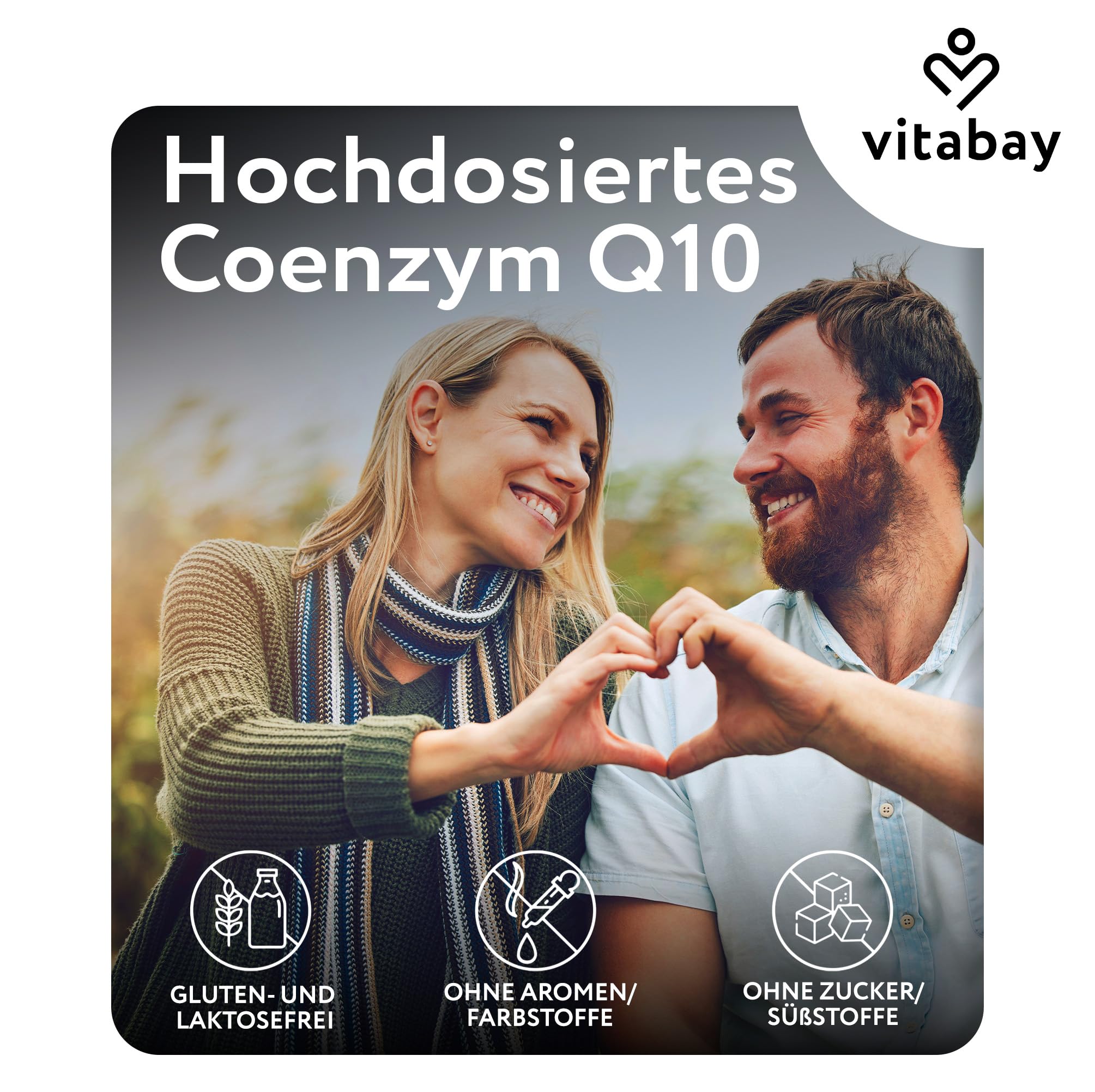 Vitabay Coenzym Q10 Ubiquinol 200 mg – 60 Kapseln – hochdosiert – natürliches Q10 in aktiver Form (Ubiquinol) aus pflanzlicher Fermentation gewonnen – Laborgeprüft in Deutschland