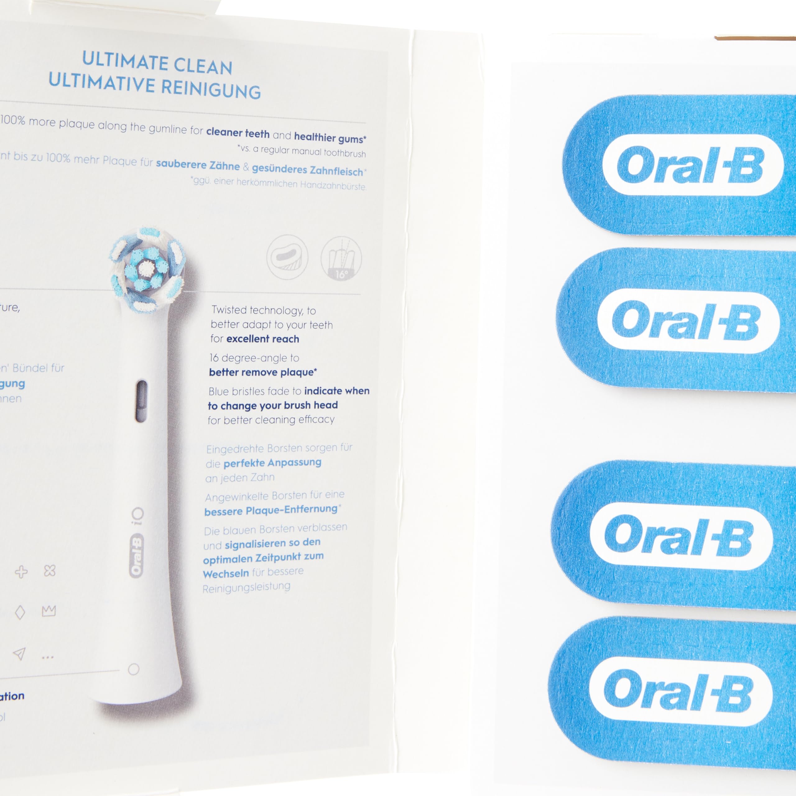 Oral-B iO Ultimate Cleaning Electric Toothbrush Heads, 8 Pieces, Ultimate Tooth Cleaning, Toothbrush Attachment for Oral-B Toothbrushes, Letterbox Enabled Packaging, Black