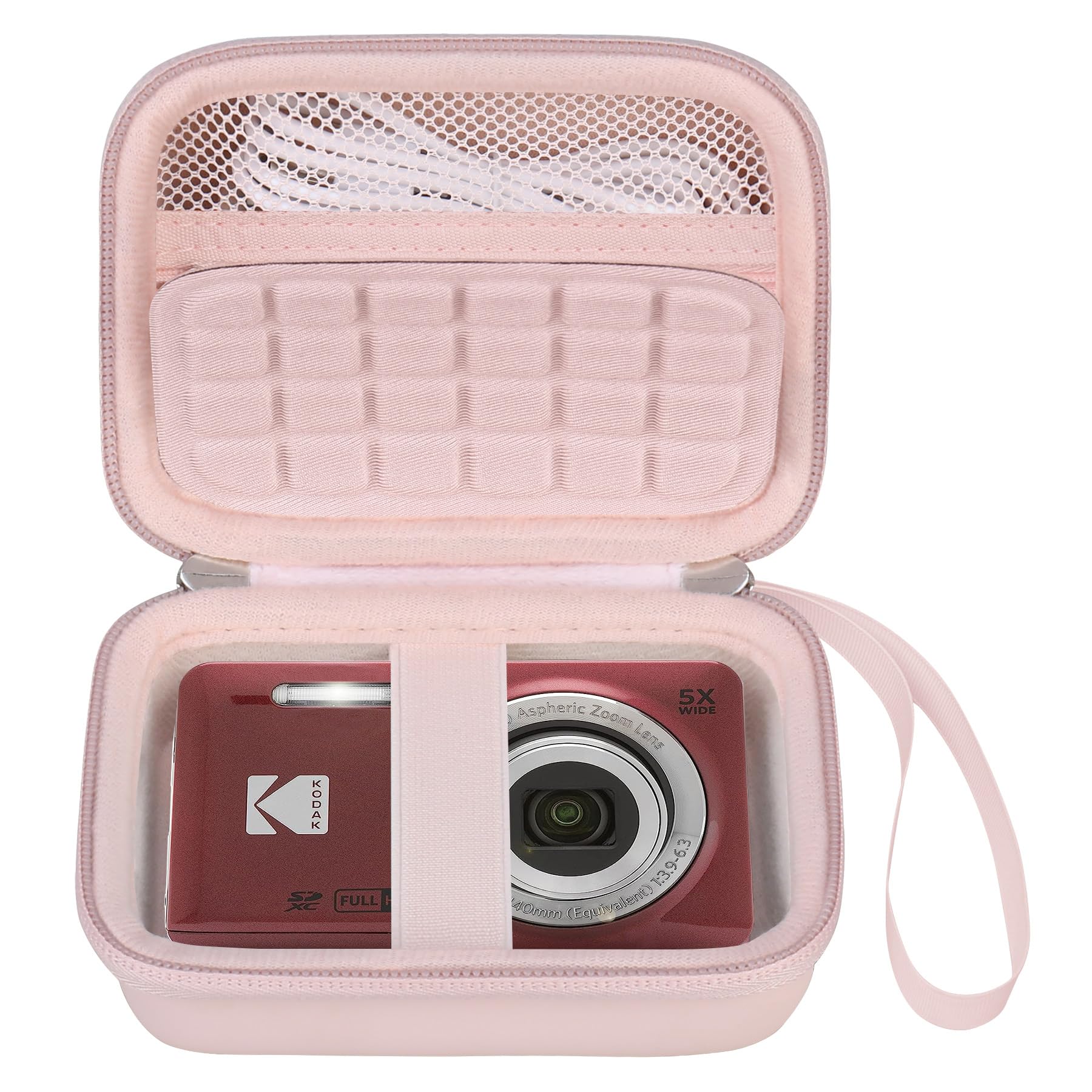 Elonbo Camera Carrying Case for Kodak PIXPRO FZ55, Z-Pink, durable