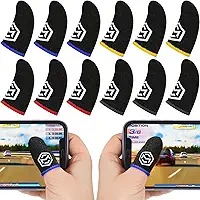 Jiuguva 120 peças de mangas de dedo para jogos com padrão para controles de jogos móveis capa de dedo para jogos antisuor controle de jogo manga polegar respirável capas de dedo tela sensível ao toque