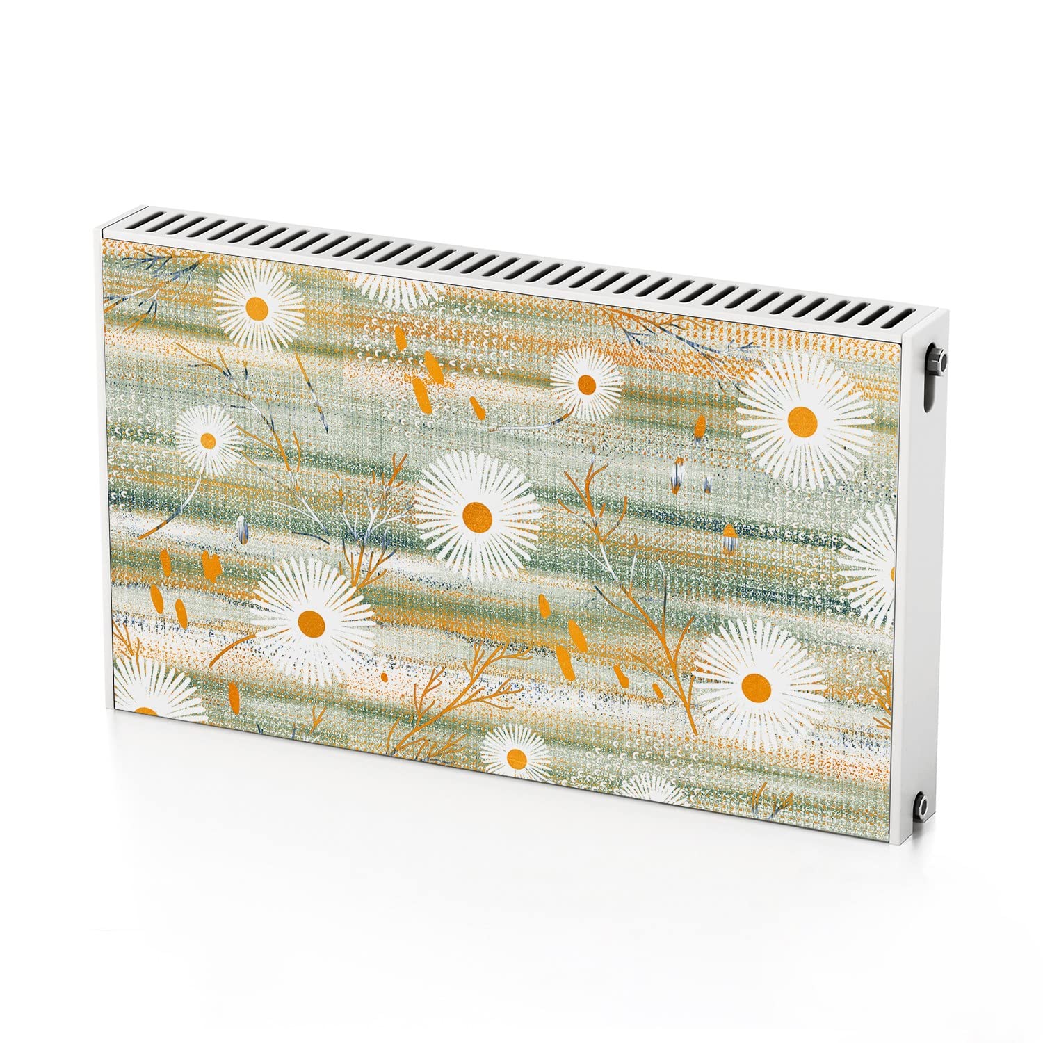 Autocollant de radiateur chauffage tapis magnétique aimant décoration 100x60 cm Coloray fleurs