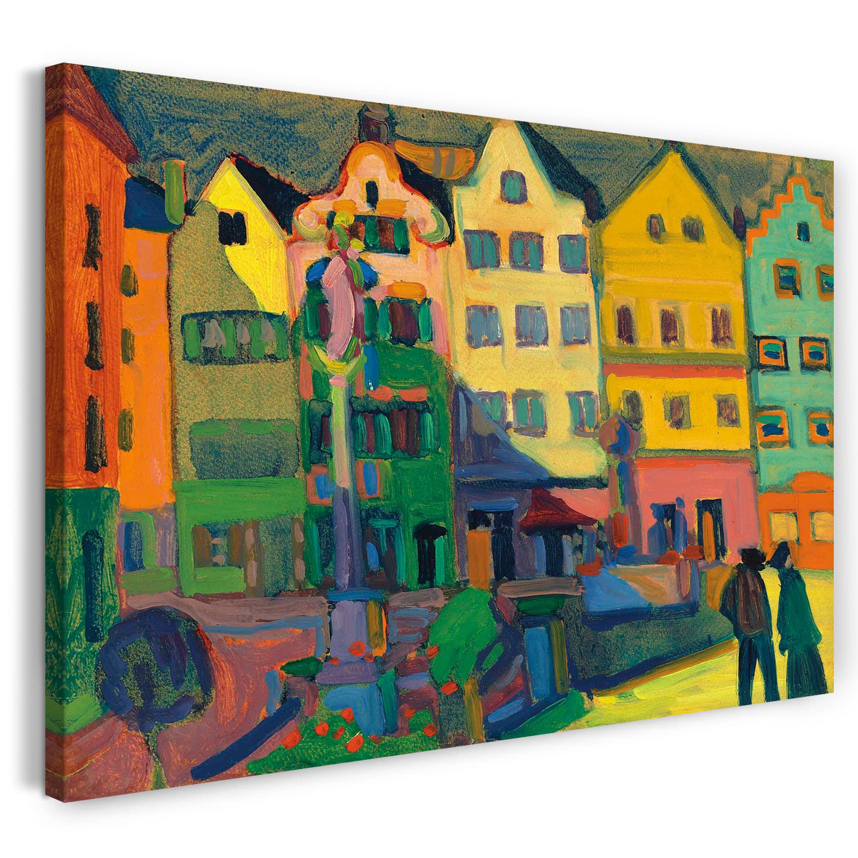 Impression sur toile (120x80cm): Wassily Kandinsky - Weilheim-Marienplatz