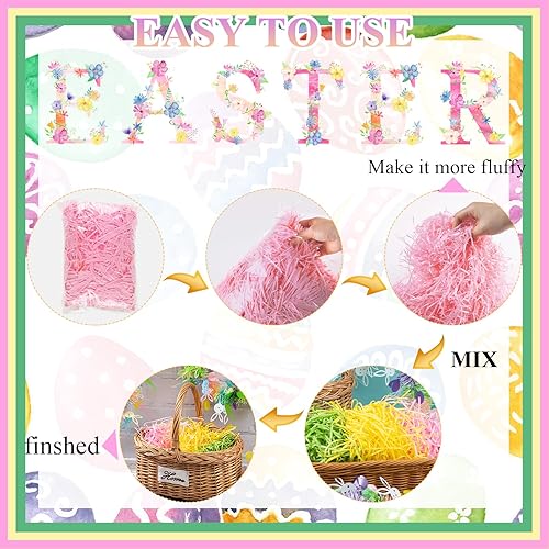 Miniatura 9 de Gloreyan Triturado de papel de Navidad de 10.6 onzas (10.58 oz), papel de rafia rojo verde dorado de Navidad, confeti y hierba para envolver