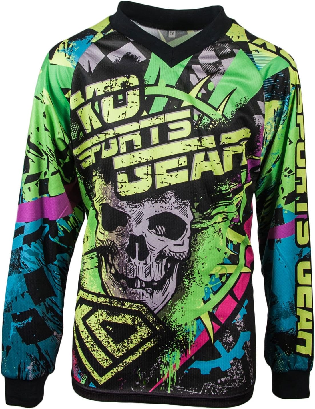 Men’s Dirt Bike Shirt and Motocross Jersey, Longsleeve MX Gear for BMX and MTB Riding, Adult Sizes XS-3XL