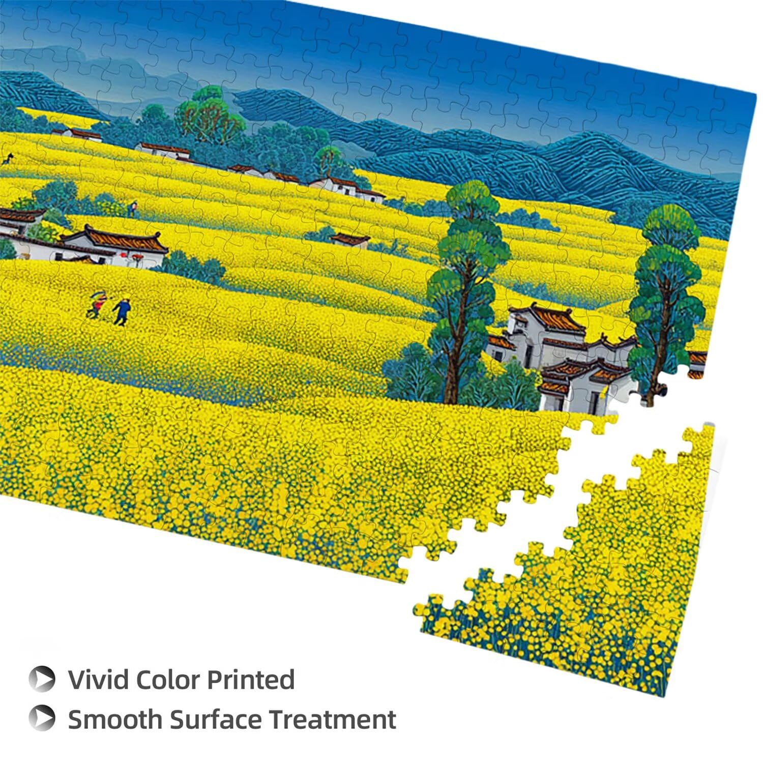 Krajobraz wioski - Puzzle 900 sztuk dla dorosłych - Puzzle DIY, kreatywna rozrywka, nowoczesna sztuka, klasyczne puzzle dla dorosłych i młodzieży w wieku 12 lat, pomysł na prezent dla mężczyzn i