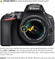 Vista 6 de Juego de Filtros Macro de 55mm para Primer Plano (+2 +4 +8 +10) Accesorio de Filtro Macro con Bolsa para Filtro de Lente para Sony A6600 A6500 A6400