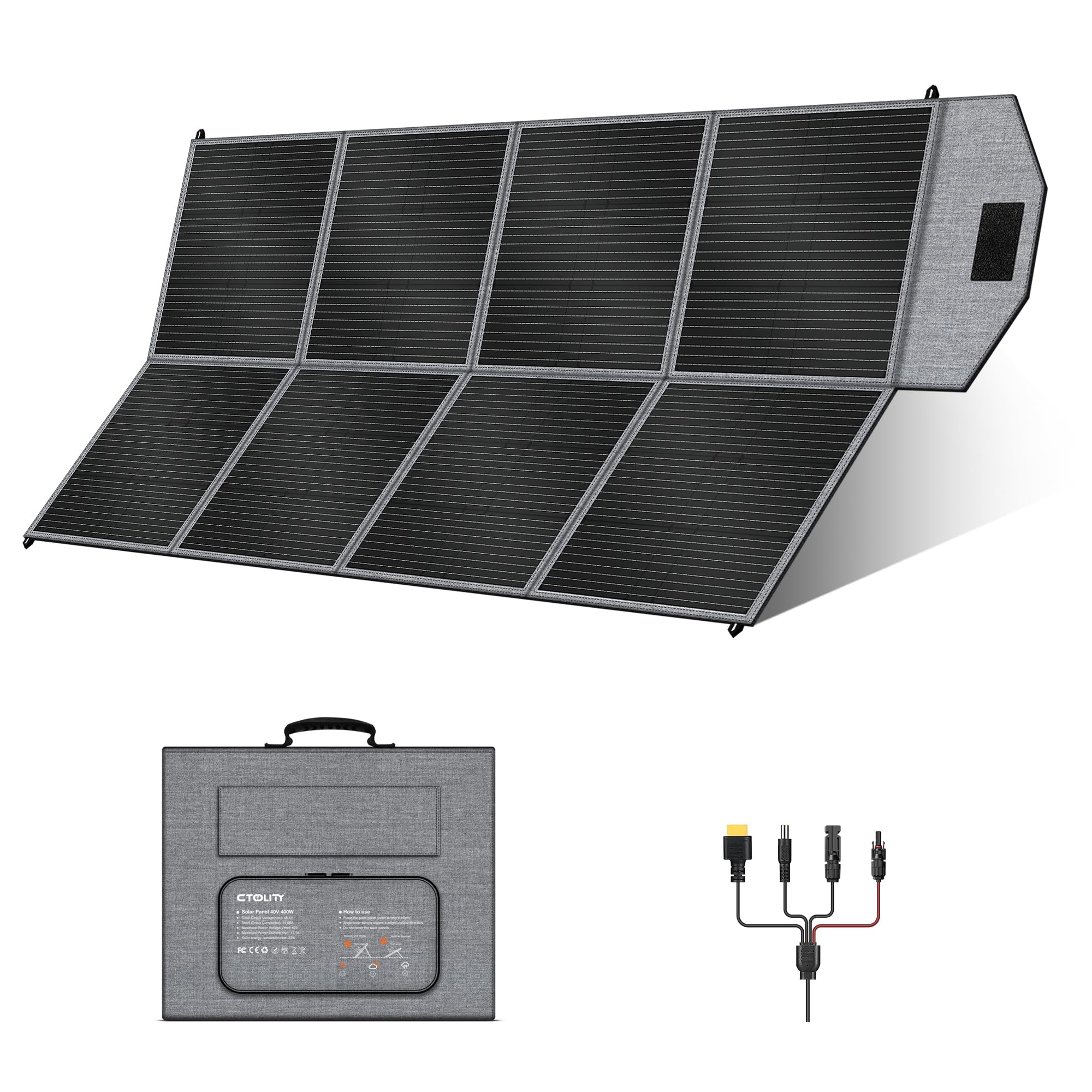 Amazon.com : 400W Portable Solar Panel, Camping Essentials