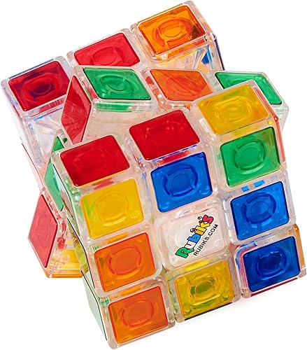 Miniatura 8 de Rubiks Cristal nuevo cubo transparente de 3 x 3 pulgadas clásico juego de rompecabezas de cerebro para resolver problemas para niños y adultos de 8