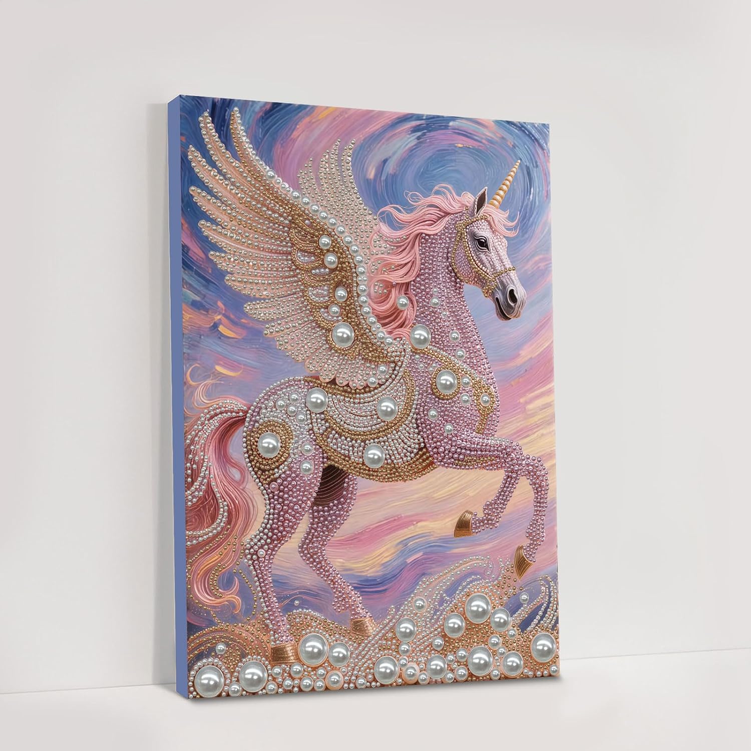 C'eitura Unicorn Pearl Diamond Art Painting Kit for Adults - Large 11.81x15.75 Inch with Frame - Fantasy Pearl Gem Art for Dreamy Wall Decor, Enchanting DIY Gift & Magical Craft