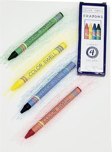 Miniatura 7 de Color Swell Paquete de 4 crayones a granel – Paquetes de crayones de restaurante – 300 paquetes de 4 crayones por paquete (1200 crayones en total)