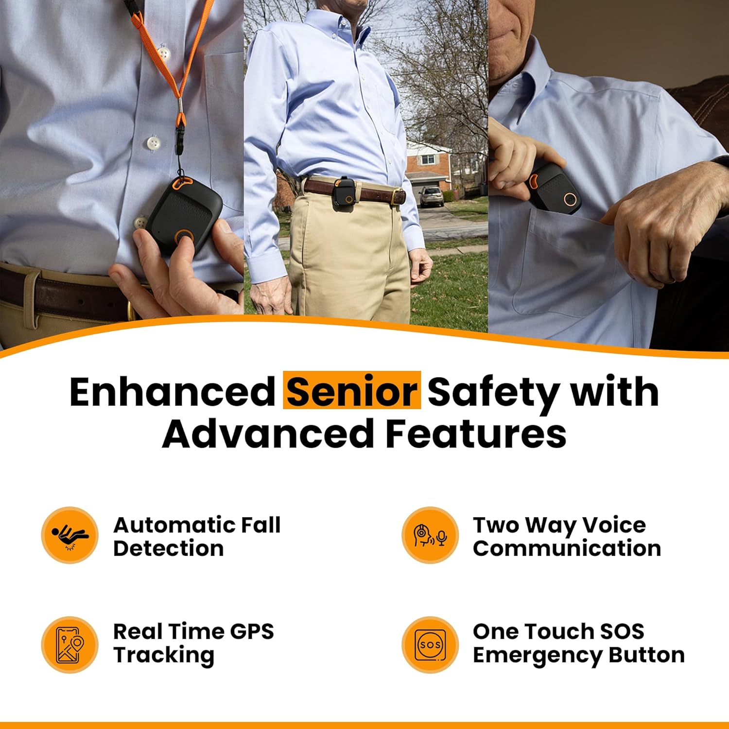 SecuLife GPS Tracker for Elderly with Fall Detection – Medical Alert System for Seniors with 24/7 Monitoring, Caregiver App, Lightweight, SOS Panic Button & Assistive Speakerphone for Personal Safety - Image 2