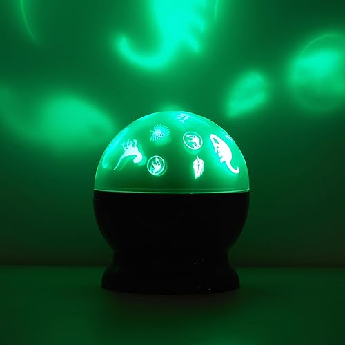 Miniatura 4 de Idea Nuova Jurassic World - Lámpara de proyección LED giratoria de dinosaurio para niños y luz nocturna de 4.88 x 4.88 x 5.5 pulgadas