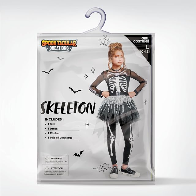 Foto 6 de 7 de Spooktacular Creations Disfraz de esqueleto de chicas