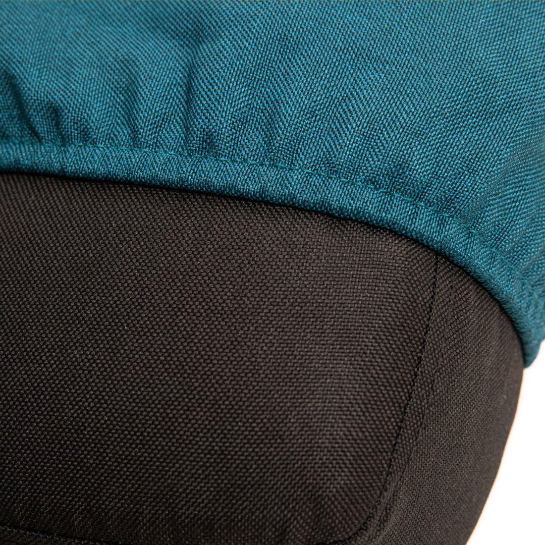 BLACK POINT Ergonomiczny klękosiad z lnu O'KNEEL PRO do domu i biura. Ergonomiczne krzesło biurowe (ciemnoturkusowa poszewka lniana w zestawie)