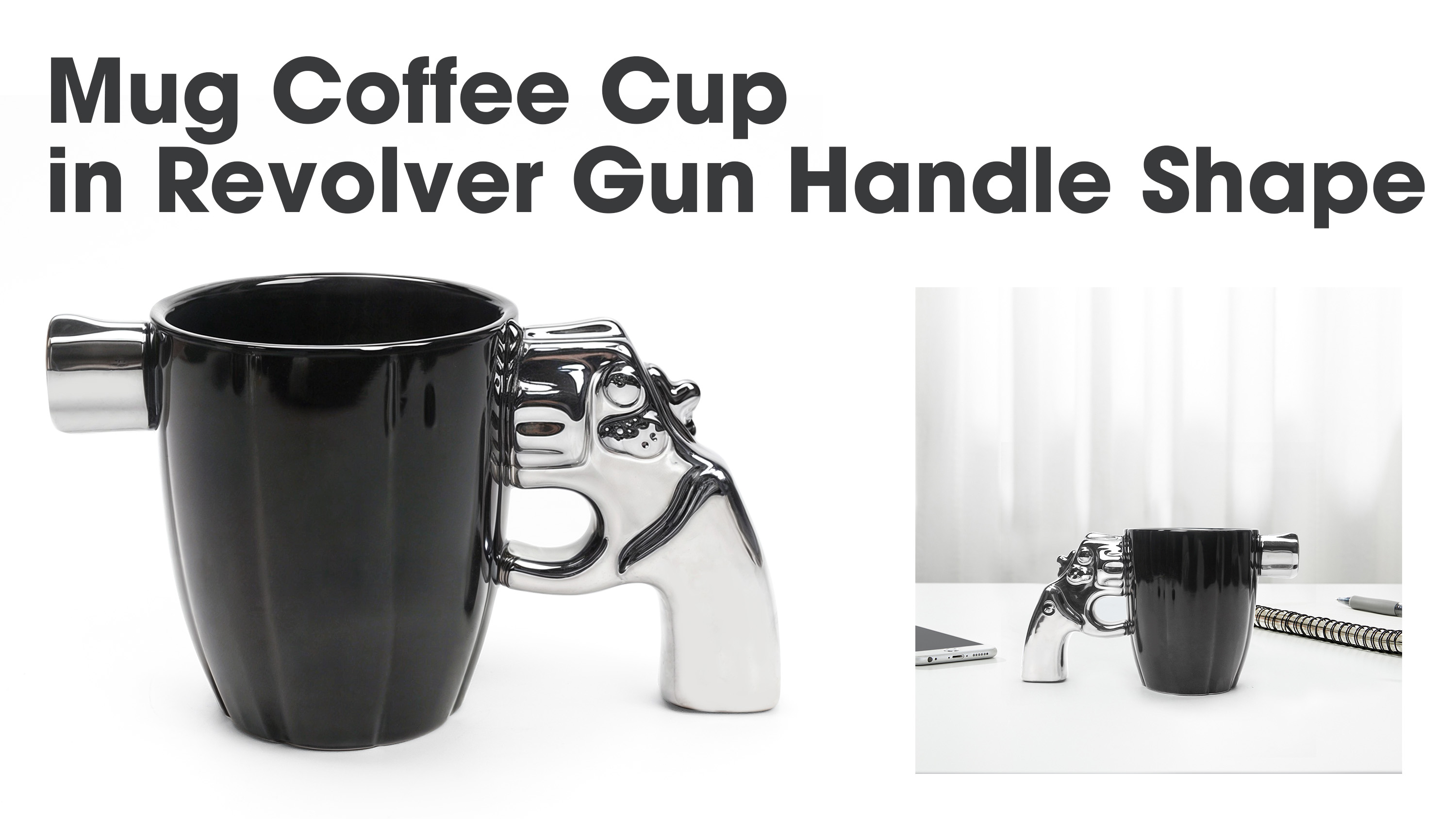 Amazon.com | Revolver Mug Cup, Taza En Forma De Pistola, Pistol Gun Weapon  Handle Grip Shape, Ceramic Novelty Cool Coffee Tea Cup, Attractive Special  3D Fashion Gifts for Men Women Boss Lover,
