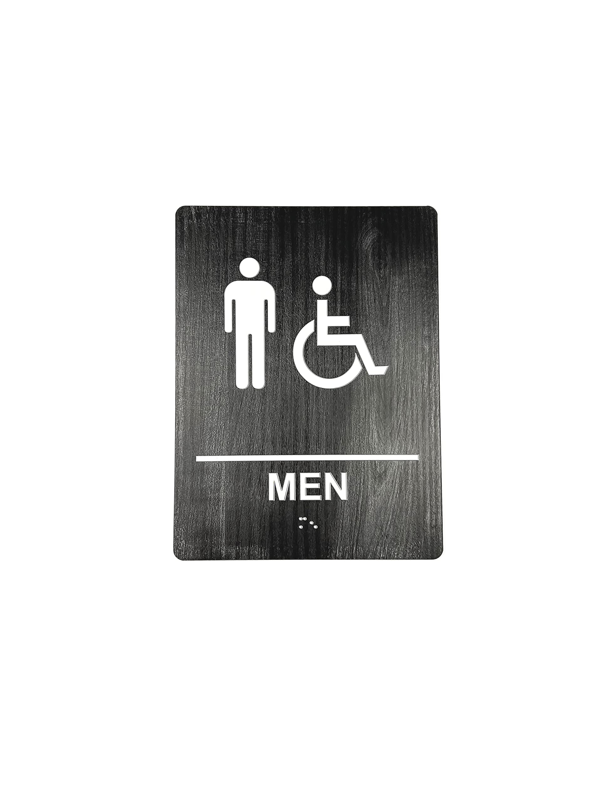 Buy Restroom Sign with Braille ADA Compliant Adhesive Strips for