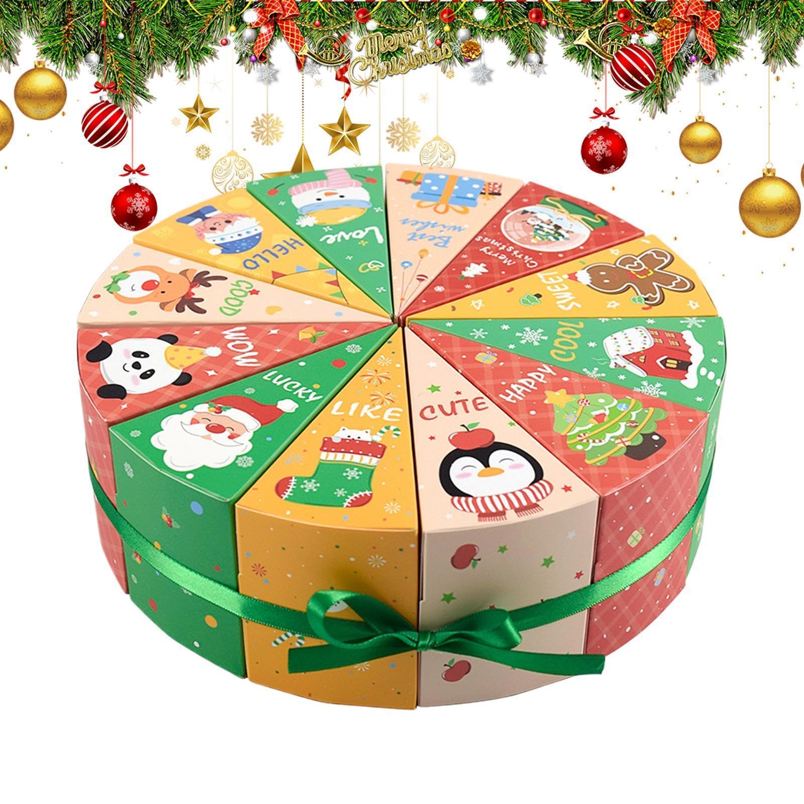 Leere Kalender Advent zum Befüllen 12 Stück Weihnachten Süßigkeiten | Leckerli-Boxen für Familie, Erwachsene, Mädchen, Jungen, Teenager, kleiner Schmuck, Schokolade, Geld, Spielzeug, Urlaub