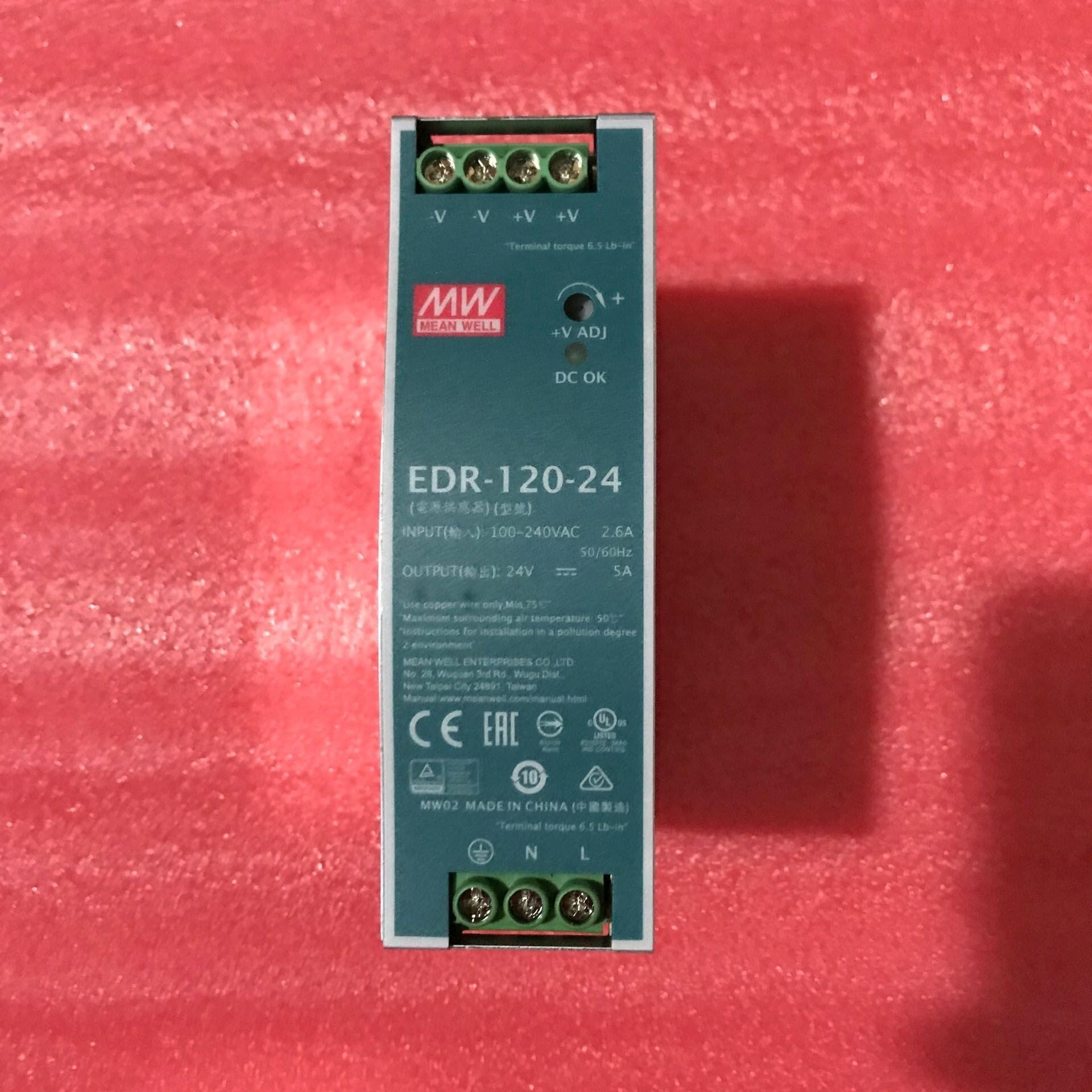 EDR-120-12 Fuente de alimentación industrial de carril DIN de 120 W con salida única EDR-120 12 V 10 A
