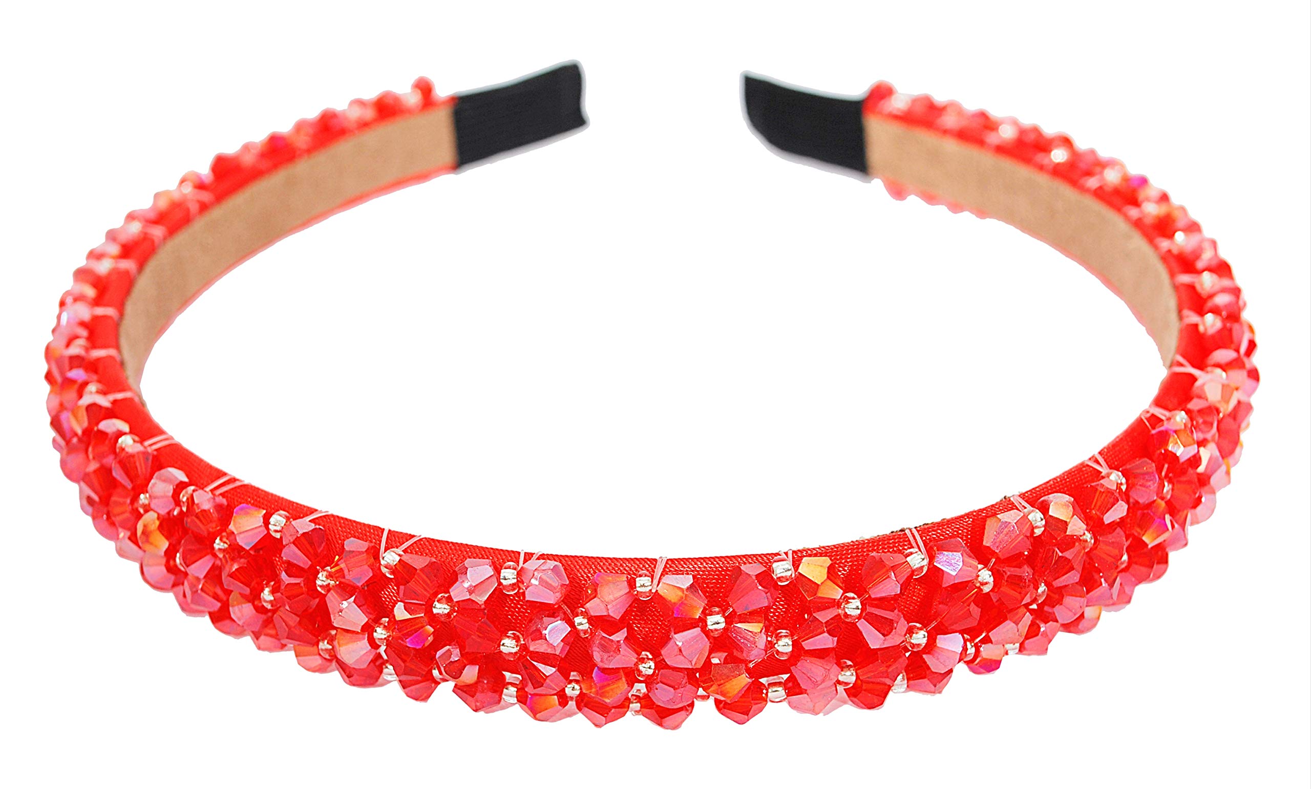 Vogue Hair Accessories Crystal Beaded Plastic Fancy Party Wedding Hairband for Girls, Pack of 1 - Red (B07QL9BZ5V) Amazon Price History, Amazon Price Tracker