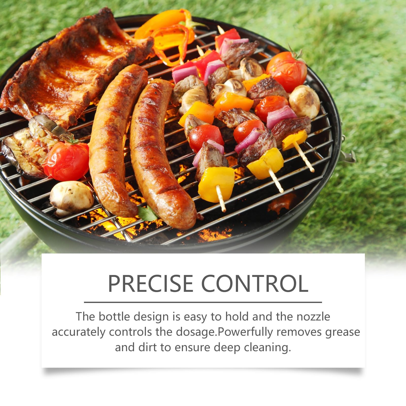 Schnell wirkendes, hochwirksames Grill-Entfettungsspray, kraftvoller Ofen- und Küchenreiniger ohne Schrubben für Grills, Smoker und Küchenutensilien, multifunktionaler Fettlöser für (6pcs)