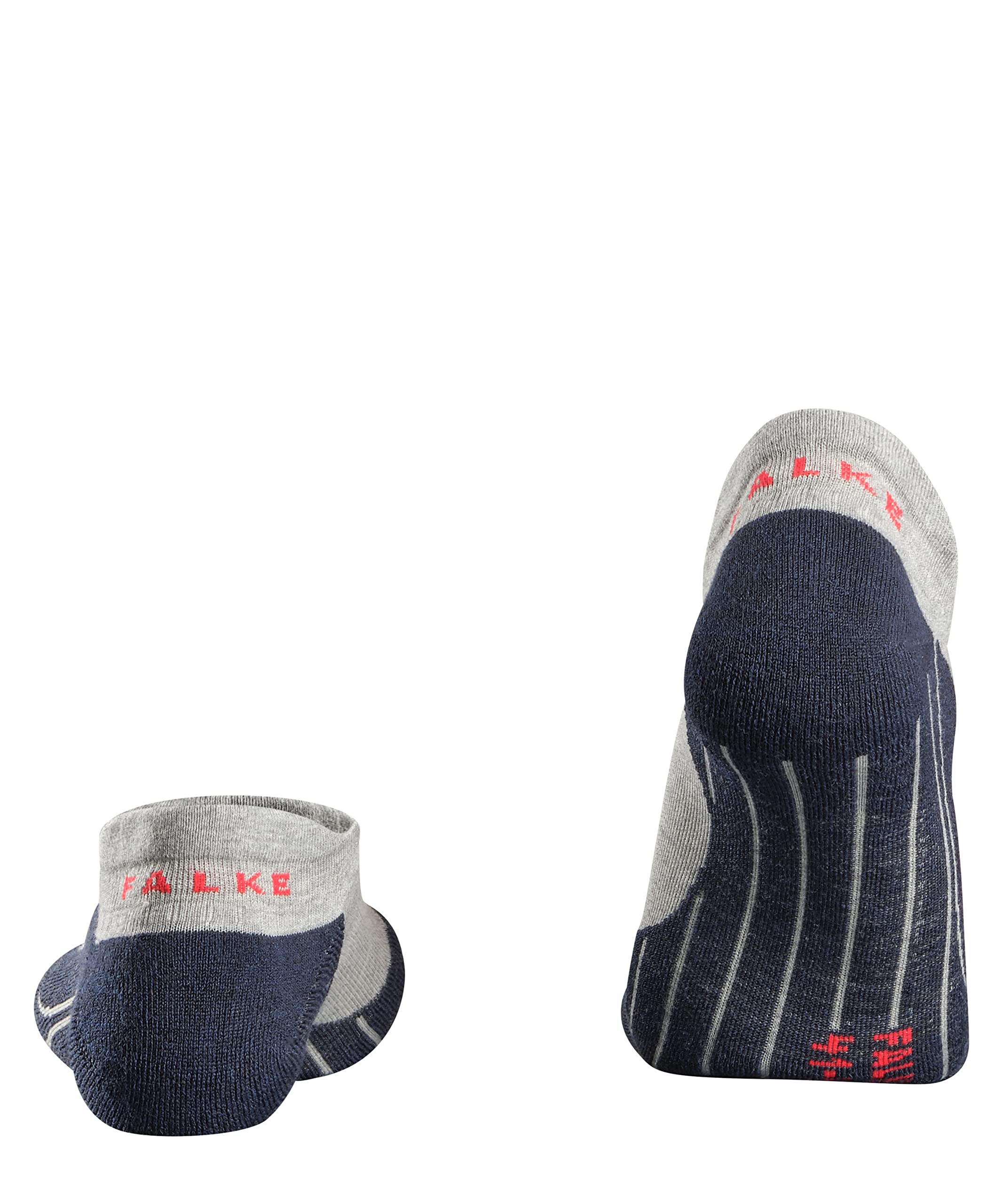 FALKE Women's RU4 Endurance Invisible Running Socks, Cotton, Breathable, No Show, Medium Cushion, Athletic Sock, Grey (Lightgrey 3406), 5-6, 1 Pair