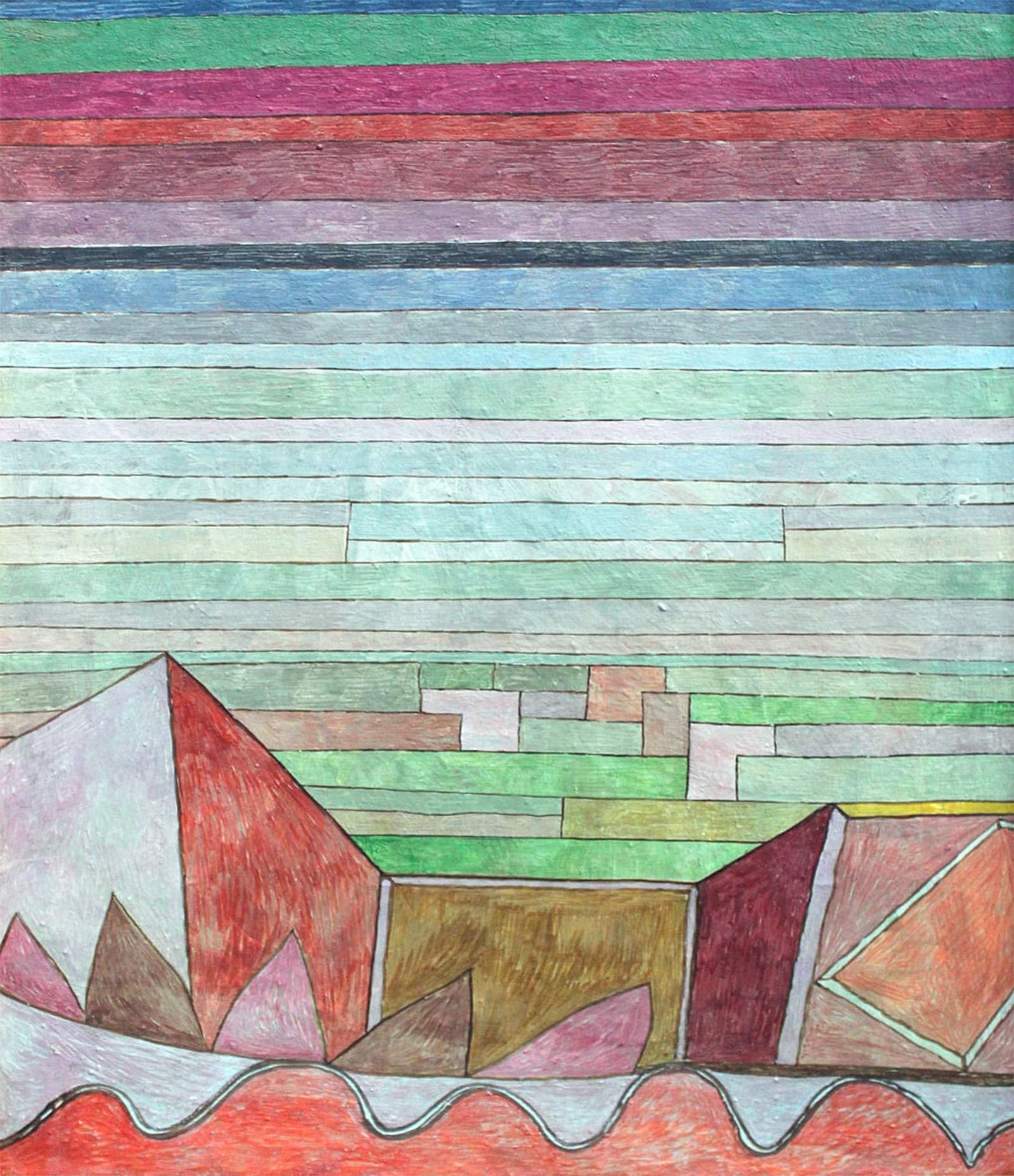 POSTERIIk Famous Print Pop Art Wall Art Graffiti View of the Fruit Country by Paul Klee Art Prints for Home Decor 60x90cm