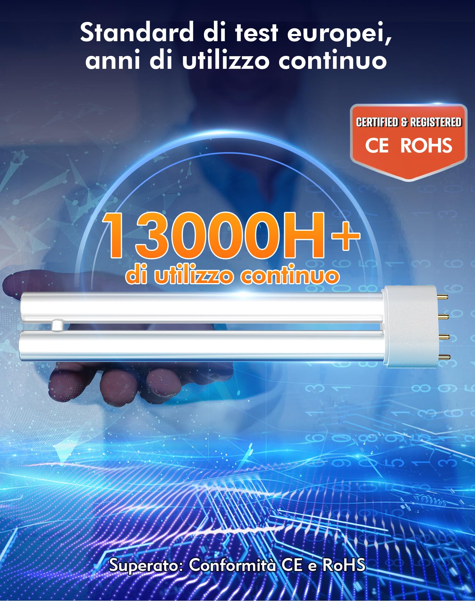 Lampada Antizanzare Elettrica 18W, Zanzariera Elettrica UVA 4400V, Impermeabile IPX4, Fino a 120 m², per Interni ed Esterni