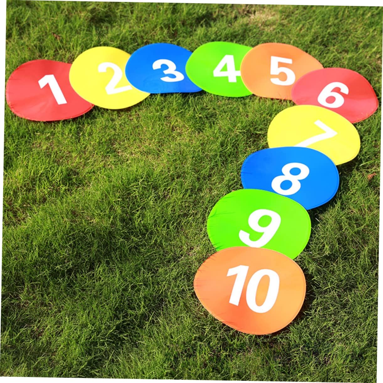 10Pcs Reusable Soccer Training Markers Roadblock Plates for Sports Drills Durable Football Supplies Non Slip Agility Field Equipment