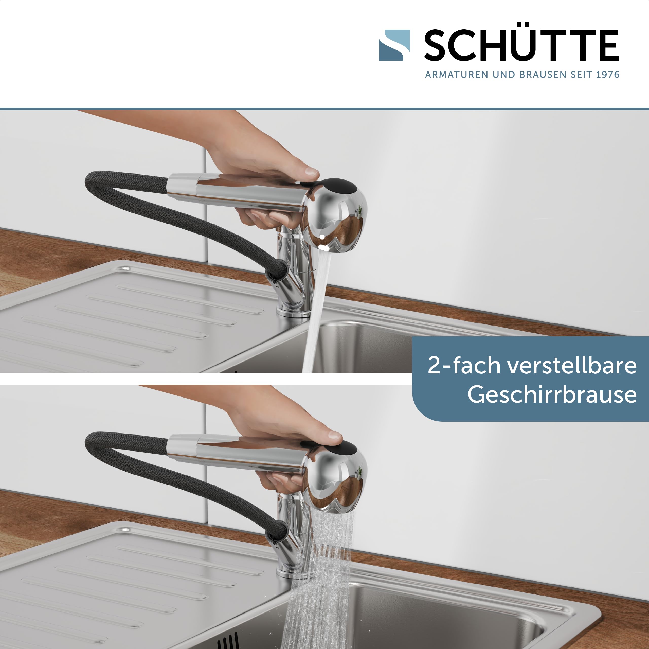NineSSJLY Brausekopf Für Küchenarmatur - Universal G1/2 Zoll, Kompatibel Mit Grohe & Anderen Marken