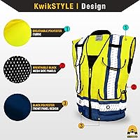 Vista 9 de KwikSafety - Charlotte, NC - GODFATHER Safety Vest [CUSHIONED COLLAR + TABLET POCKET] ANSI OSHA
