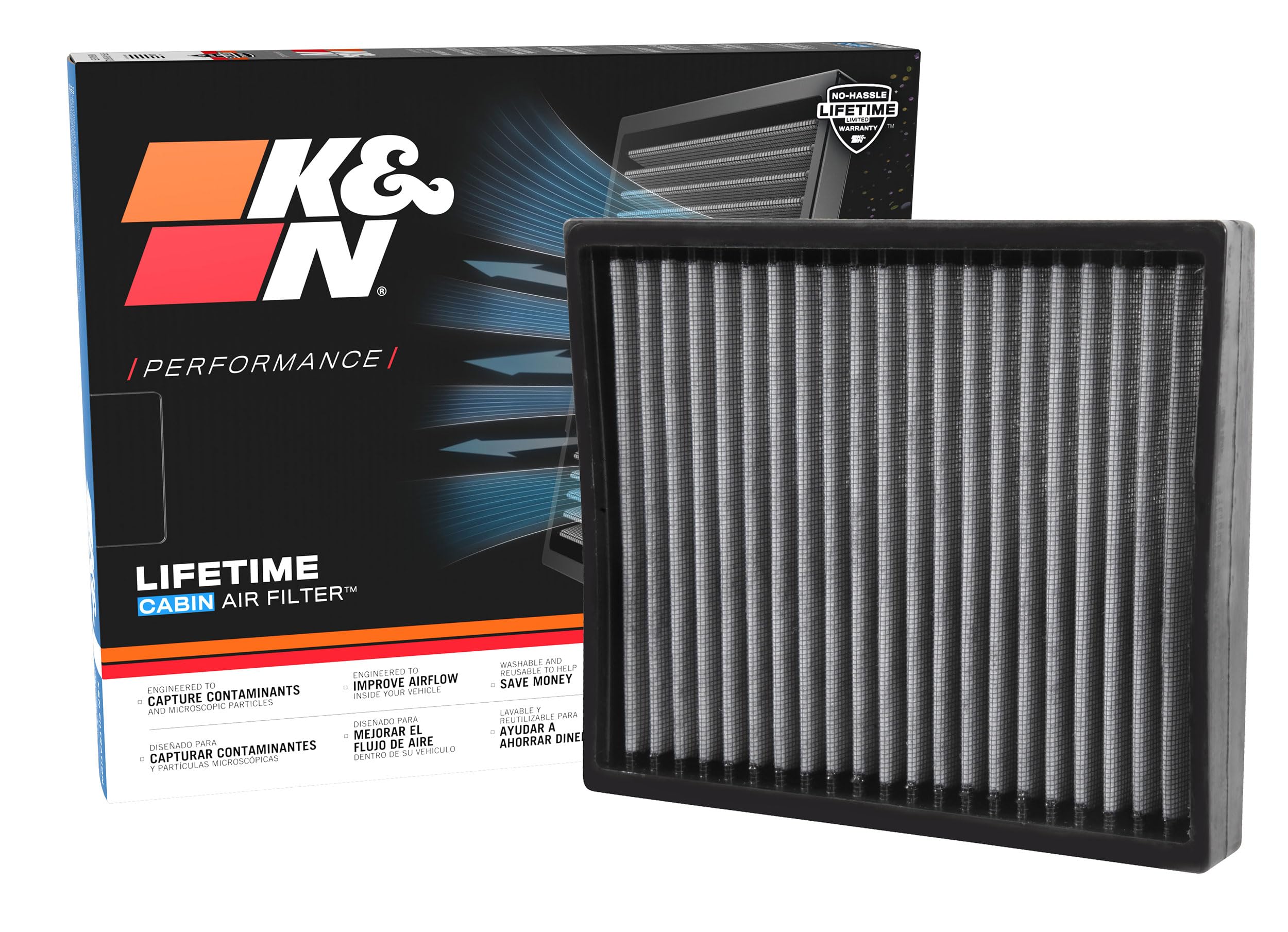 K&N Premium Cabin Air Filter: High Performance, Washable, Clean Airflow to your Cabin: Compatible with Select 2015-2018 Hyundai Sonata Vehicle Models, VF2058