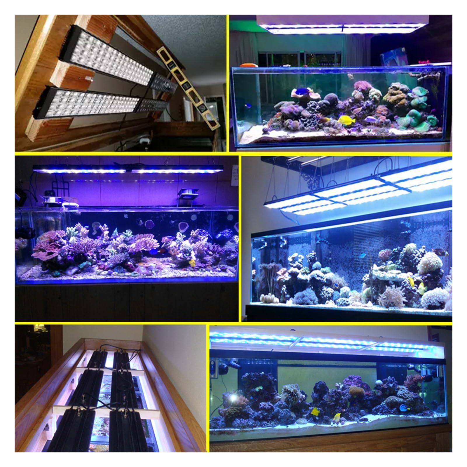 oświetlenie akwarium Akwarium morskie oświetlenie rafowe LED pełne spektrum oświetlenie LED do akwarium rafowego dla 120cm/48 "koralowy zbiornik na akwarium słonowodne do akwarium roślinnego(With arm