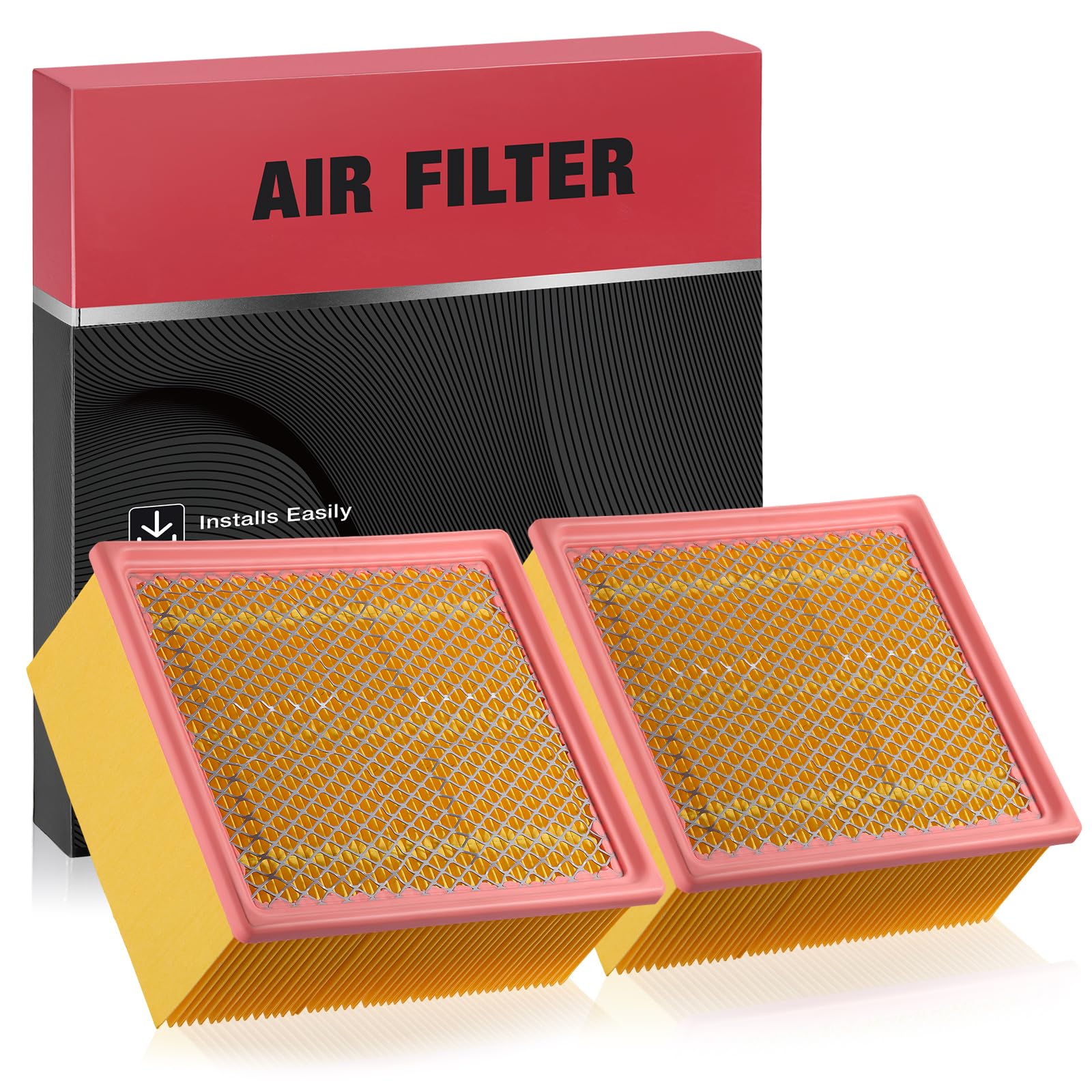 BDFHYK 2PC CA10261 Engine Air Filters Compatible with Ram 2011-2022 2500/4500/5500, 2011-2023 3500, Compatible with Dodge 2007-2010 Ram 2500/Ram 3500, 2008-2010 Ram 4500/Ram 5500 CA10261 (2 PCS)