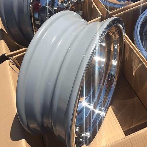 Miniatura 6 de Juego de 4 simuladores de rueda de 19.5 pulgadas dobles para Ford F450 F550 2005-2021 de 10 lengüetas de acero inoxidable