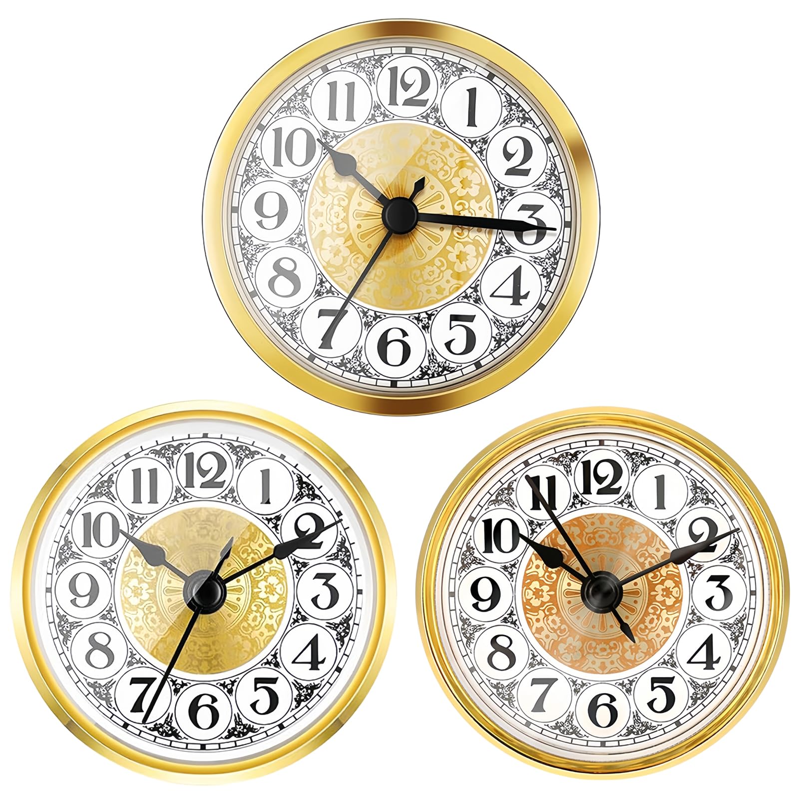 Hsioluted Clock Replacement Insert Small Clock Part with Roman/Arabic Numerals, for Home or Offices Clocks Quiet Mechanism