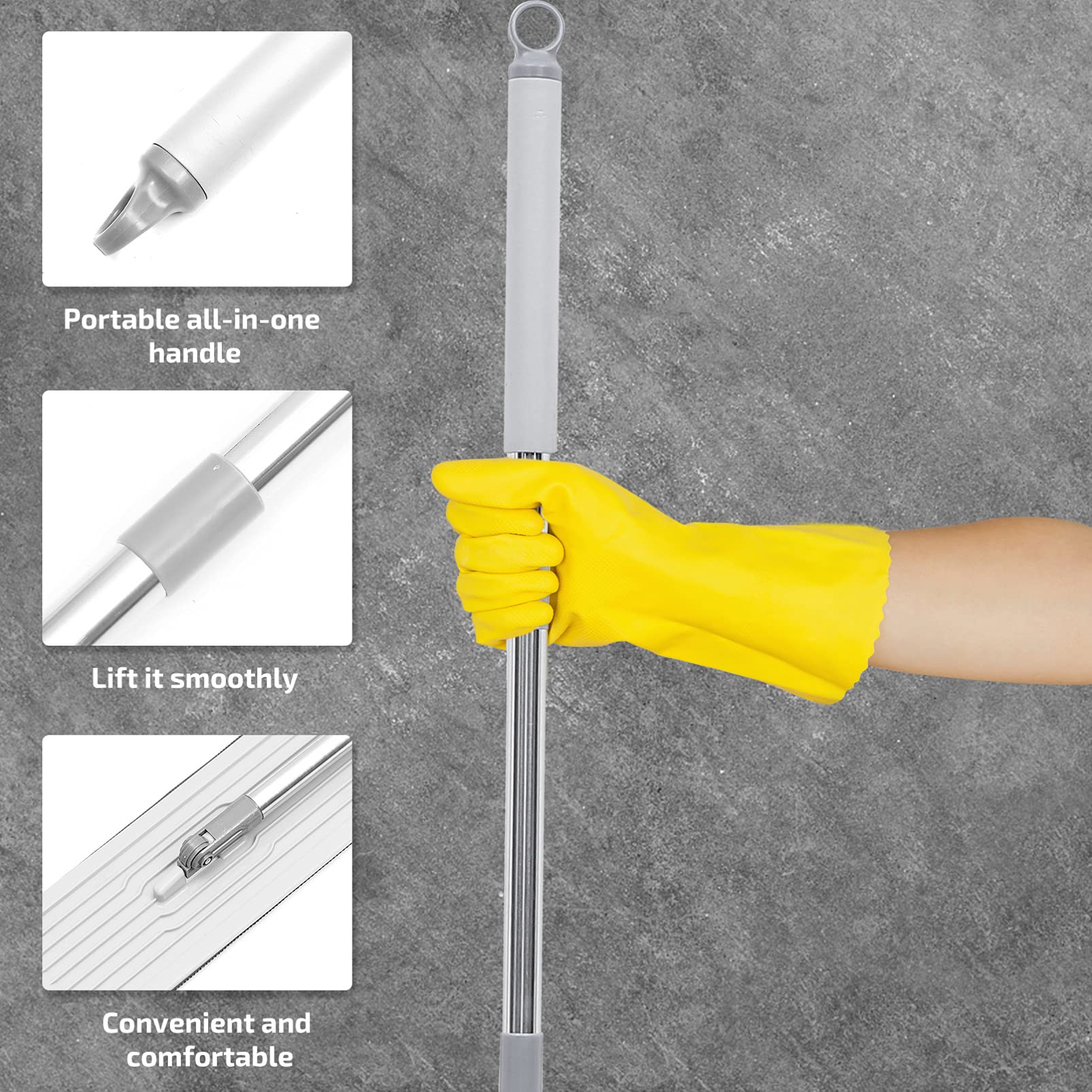 Fregona con Trapeador De Microfibra Kit De Limpieza Mop para Pisos Accesorios para Fregona